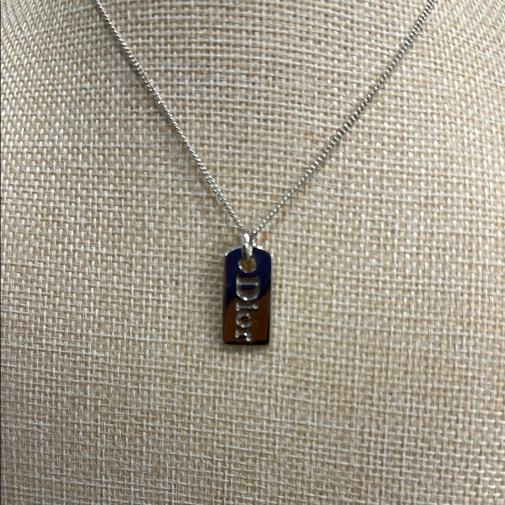 Dior Tag Pendant Necklace